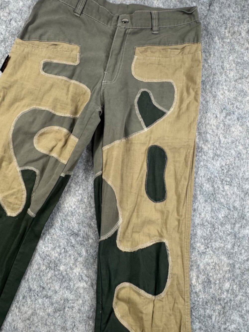 Pygmees Pants Y2K Vintage Camo Cut Out Jean Size Small Cotton - Picture 3 of 10